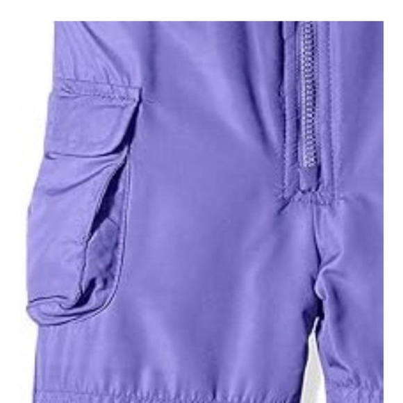 LONDON FOG Little Girls' Classic Heavyweight Snow Bib Ski Pant, Purple, - Picture 3 of 7